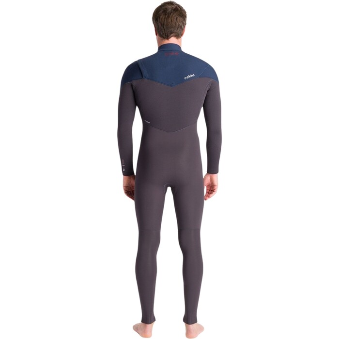 2024 C-Skins Mens NuWave ReWired 5/4mm Chest Zip Wetsuit C-NRW54MCZ - Meteor / Meteor x / Bluestone x